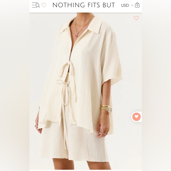 nothing fits but Tops - NOTHING FITS BUT MUSLIN NURSING TOP. Size S/M. Excellent condition.